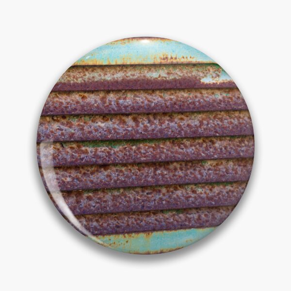 Item preview, Rusty Turquoise Framed Vent Grille On Weathered Gray Tile Wall, Industrial Texture And Decay designed and sold by Nmallia.