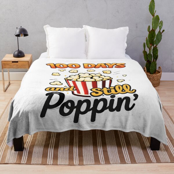 Item preview, 100 Days And Still Poppin Orange Script Handwritten Teacher 100th Day Of School Popcorn Tee designed and sold by JaaCreativeShop.