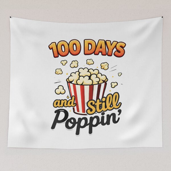 Item preview, 100 Days And Still Poppin Orange Script Handwritten Teacher 100th Day Of School Popcorn Tee designed and sold by JaaCreativeShop.