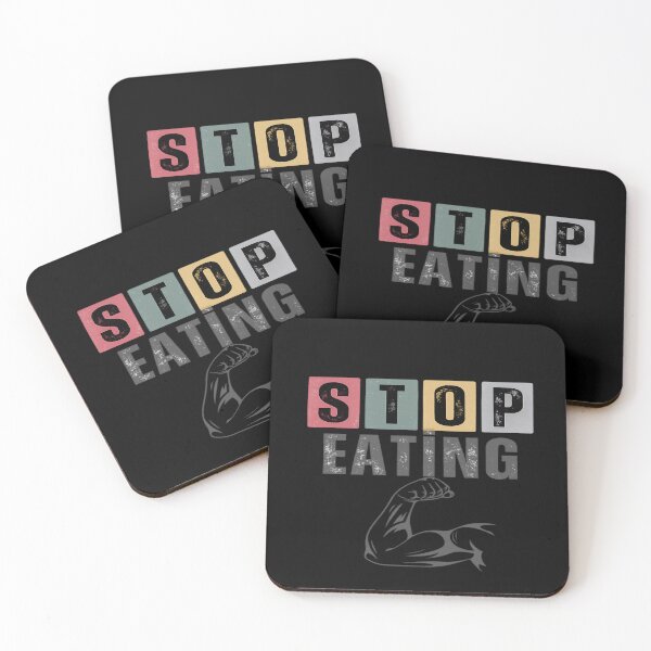 Item preview, STOP EATING – Fitness Motivation Graphic designed and sold by StorySeller85.