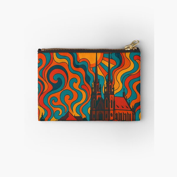 Item preview, Trippy Psychedelic Poster of Brno | Neon Moravian Dreams | Surreal Czech Cityscape Art designed and sold by PaintedPixels01.