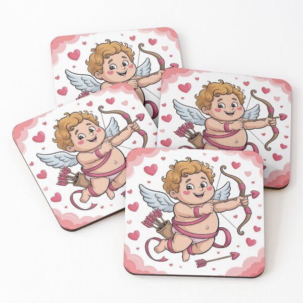 Item preview, Adorable Flying Cupid | Cute Valentine's Day Cherub Cartoon designed and sold by Midnight Veil Designs.