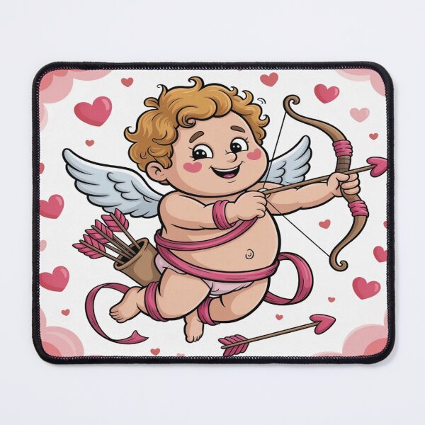 Item preview, Adorable Flying Cupid | Cute Valentine's Day Cherub Cartoon designed and sold by Midnight Veil Designs.