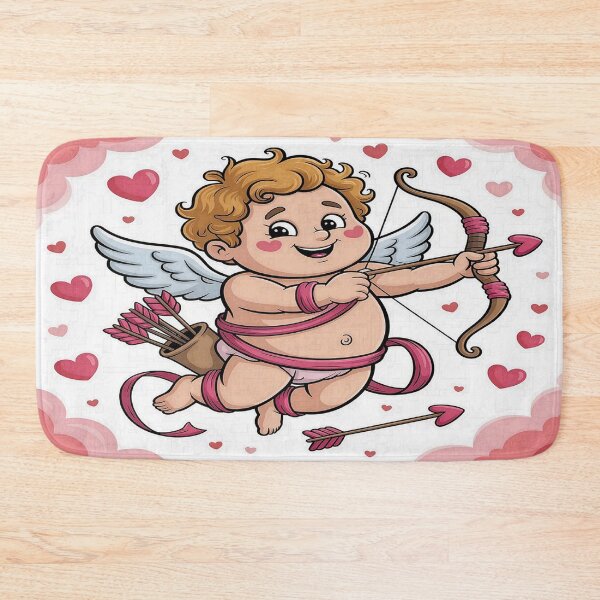 Item preview, Adorable Flying Cupid | Cute Valentine's Day Cherub Cartoon designed and sold by Midnight Veil Designs.