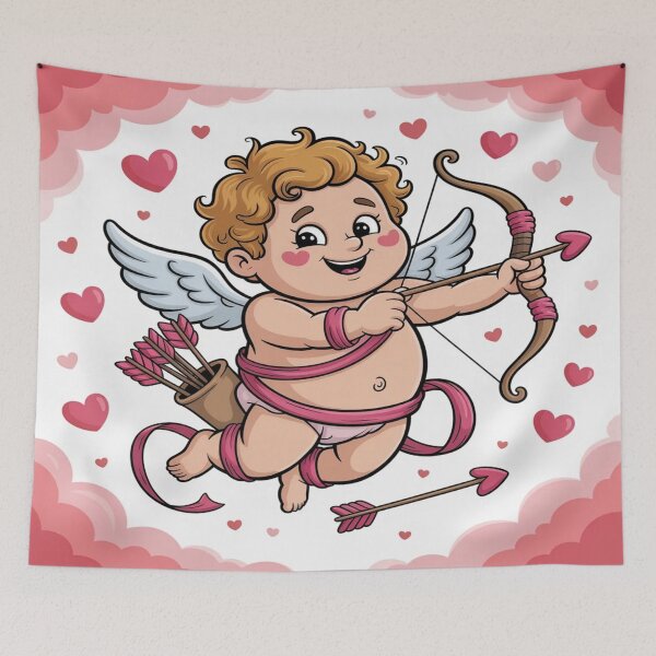 Item preview, Adorable Flying Cupid | Cute Valentine's Day Cherub Cartoon designed and sold by Midnight Veil Designs.