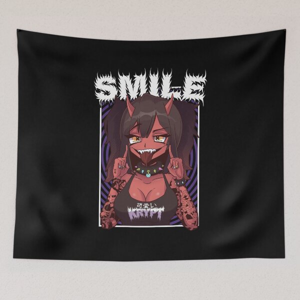 Item preview, SMILE! Devil Girl Anime - Kawaii Krypt designed and sold by KawaiiKrypt.
