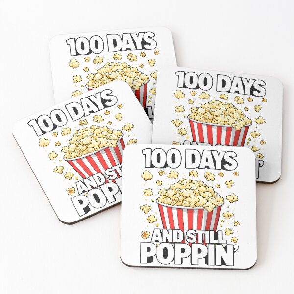 Item preview, 100 Days And Still Poppin Bold Black Outline 100th Day Of School Popcorn Teacher Shirt designed and sold by JaaCreativeShop.