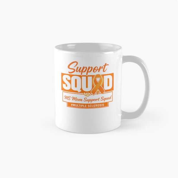 Item preview, MS Mom Support Squad Orange Ribbon Multiple Sclerosis Awareness designed and sold by Pawsome Quotes.