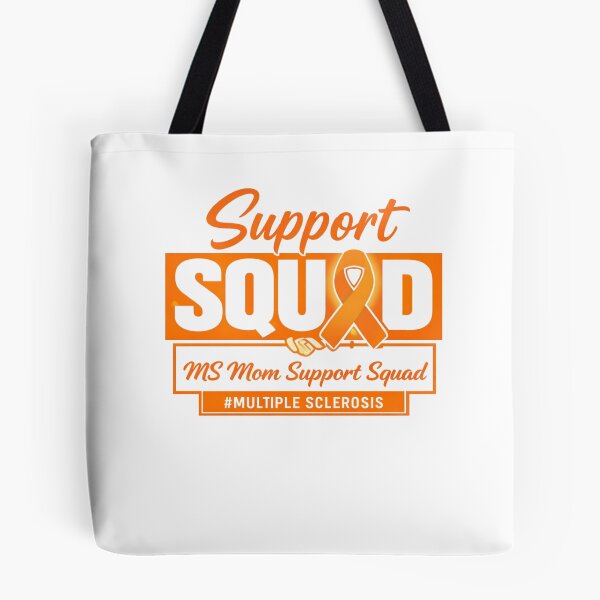 Item preview, MS Mom Support Squad Orange Ribbon Multiple Sclerosis Awareness designed and sold by Pawsome Quotes.
