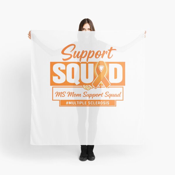 Item preview, MS Mom Support Squad Orange Ribbon Multiple Sclerosis Awareness designed and sold by Pawsome Quotes.