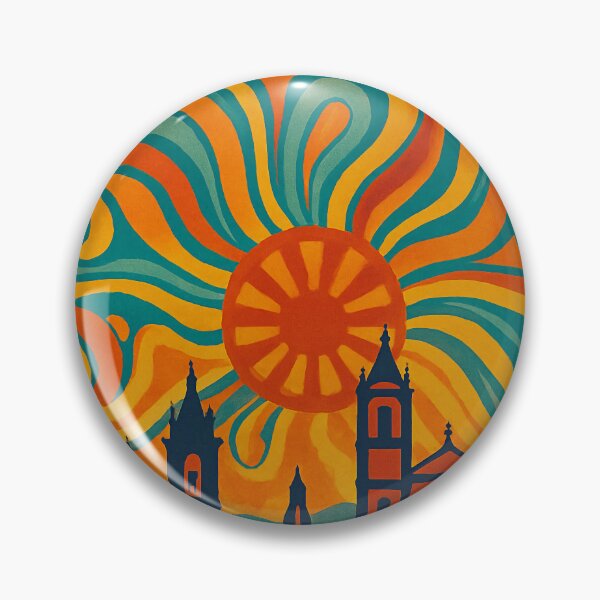 Item preview, Trippy Psychedelic Poster of Braga | Neon Portuguese Vibes | Surreal Northern Portugal Cityscape Art designed and sold by PaintedPixels01.
