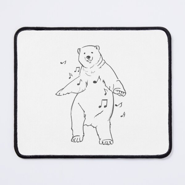 Item preview, Happy Dancing Bear Sketch with Music Notes designed and sold by AKI | Art Kode of Imagination.