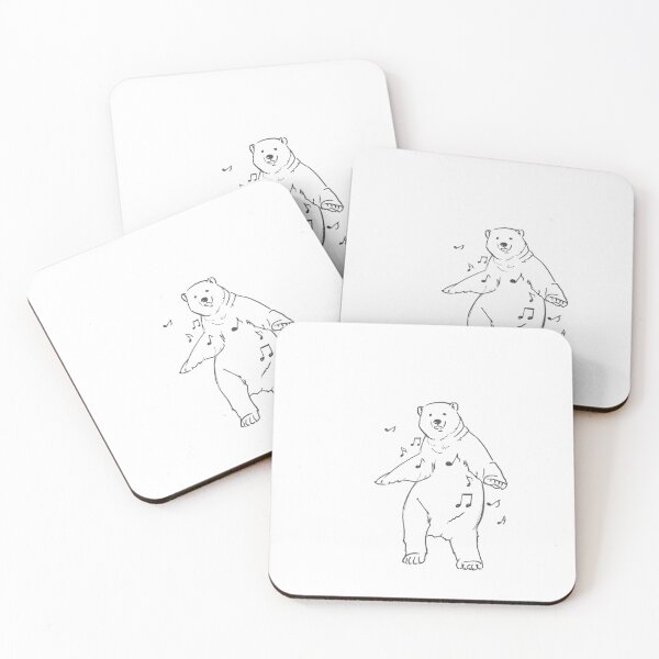 Item preview, Happy Dancing Bear Sketch with Music Notes designed and sold by AKI | Art Kode of Imagination.