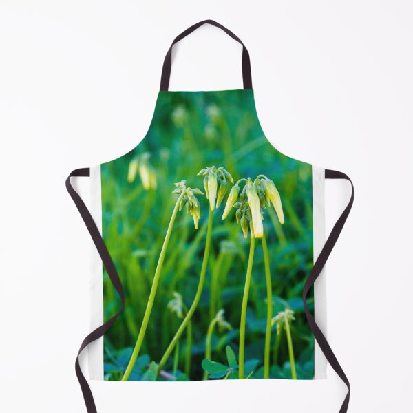 Item preview, Yellow Bell-Shaped Allium Flowers with Long Green Stems in a Bright Lush Green Field Scene designed and sold by Nmallia.