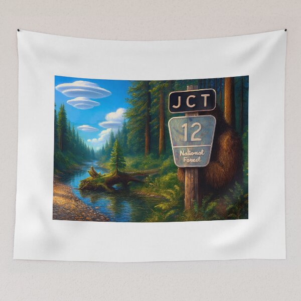 Item preview, Bigfoot Hide and Seek Humor – Funny Sasquatch Outdoor Art designed and sold by WilderRoads.