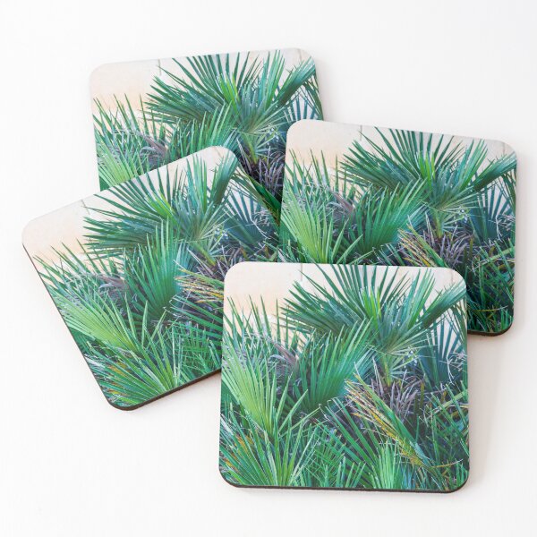 Item preview, Lush Palm Leaves Dense Foliage Against Weathered Stone Wall In Sunny Outdoor Setting designed and sold by Nmallia.