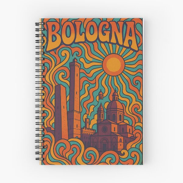 Item preview, Trippy Psychedelic Poster of Bologna | Neon Italian Vibes | Surreal Emilia-Romagna Cityscape Art designed and sold by PaintedPixels01.