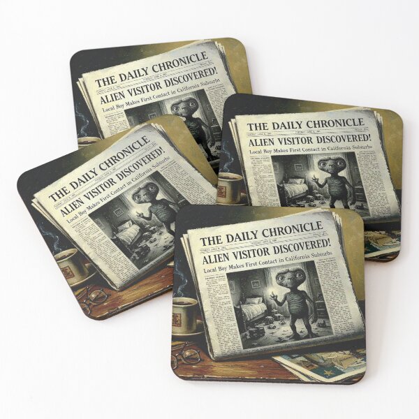 Item preview, Extraordinary News: Vintage Alien Discovery Art designed and sold by Art's Diner.
