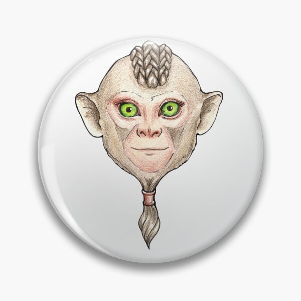 Item preview, Year of the Monkey — Hand Drawn Chinese Zodiac Monkey Portrait designed and sold by BlackLineLab.