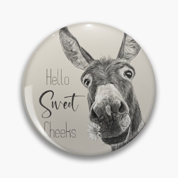 Item preview, Hello Sweet Cheeks Donkey Drawing | Funny Farmhouse  designed and sold by kolonjArt.