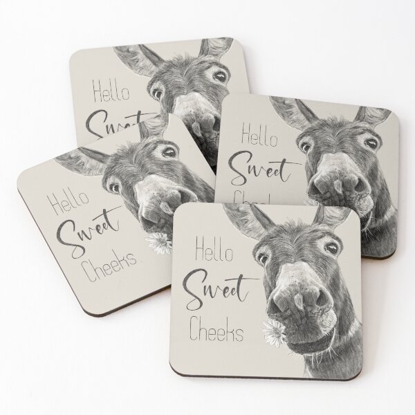 Item preview, Hello Sweet Cheeks Donkey Drawing | Funny Farmhouse  designed and sold by kolonjArt.