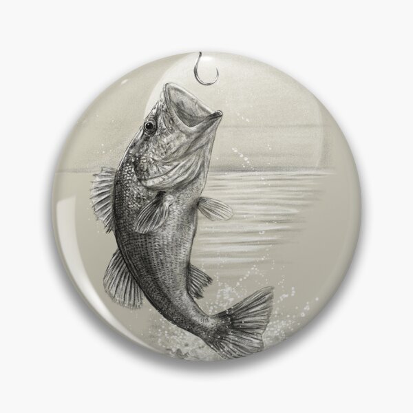 Item preview, Bass Fishing Art Today Illustration designed and sold by kolonjArt.