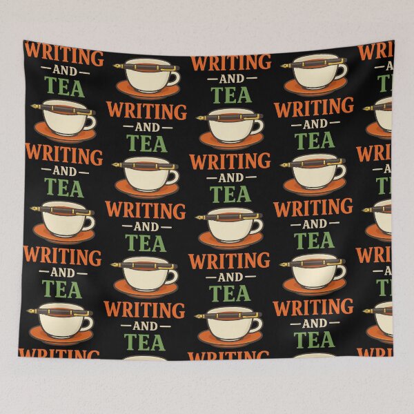 Item preview, Writing and Tea Cozy Author Illustration designed and sold by TeeTimeTreasure.