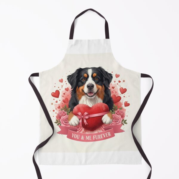 Item preview, Bernese Mountain Dog Valentine – "You & Me Furever" Floral Heart Art designed and sold by Nomadic-Prints.