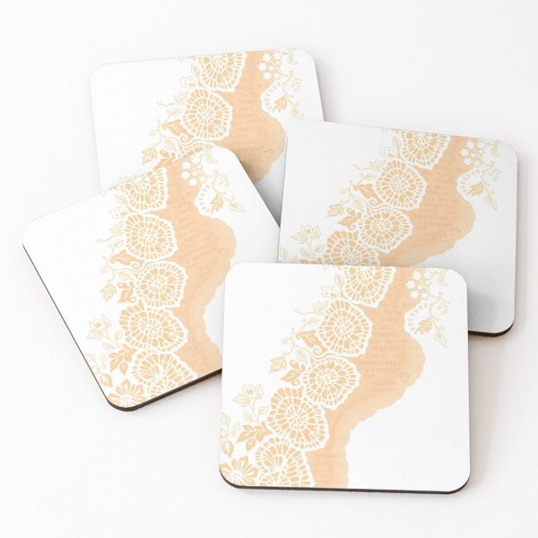 Item preview, White Lace on Warm Tones Lace Pattern designed and sold by Sachie's Studio.