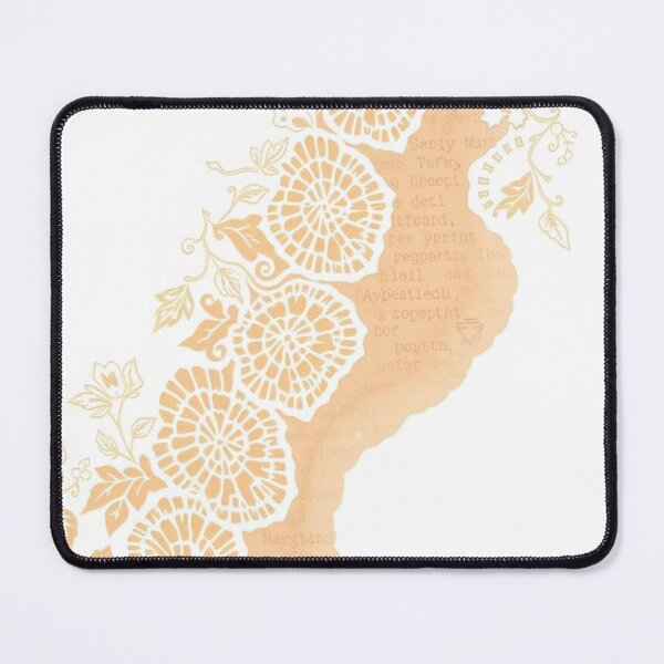 Item preview, White Lace on Warm Tones Lace Pattern designed and sold by Sachie's Studio.