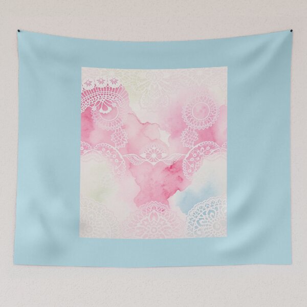Item preview, White Lace Watercolor Lace Pattern designed and sold by Sachie's Studio.