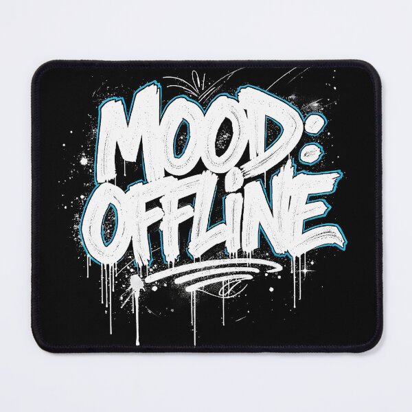 Item preview, Mood Offline Graffiti Shirt – Urban Streetwear Typography Design designed and sold by etuvibes.