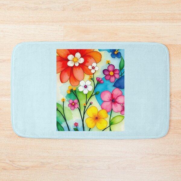 Item preview, Vibrant Watercolor Little Flowers designed and sold by Sachie's Studio.