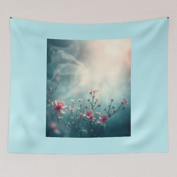 Item preview, Pink Flowers in Mist Little Flowers designed and sold by Sachie's Studio.