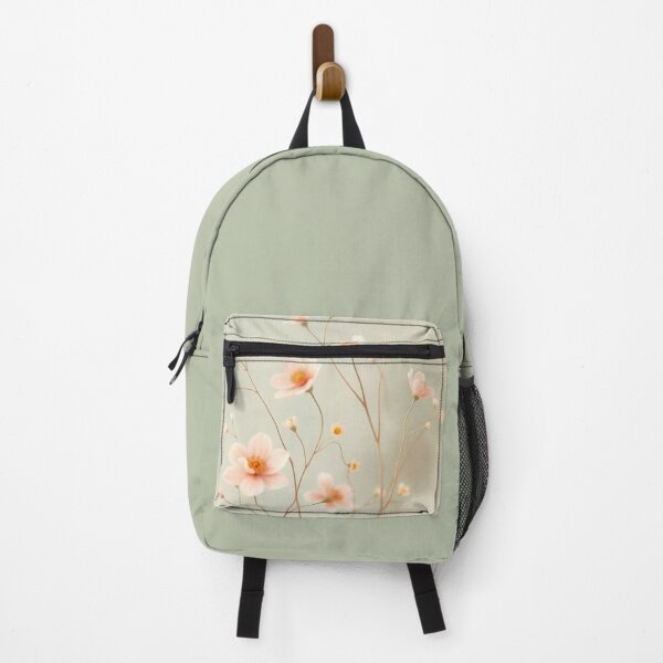 Item preview, Peach and Green Floral Bokeh Little Flowers designed and sold by Sachie's Studio.