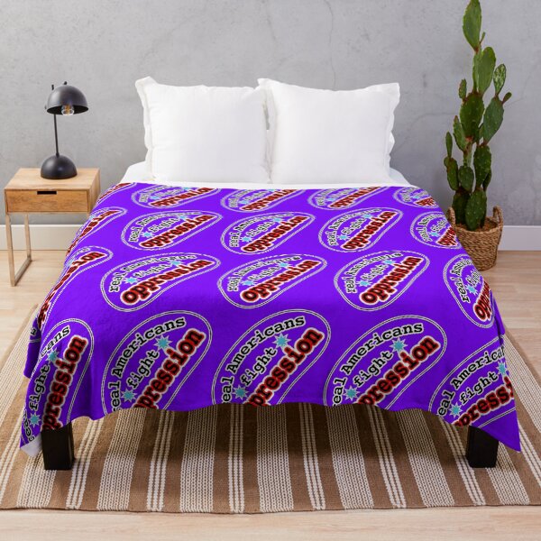 Item preview, Real Americans fight oppression, violet background designed and sold by mntimg.