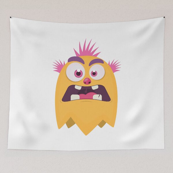 Item preview, Cute Yellow Monster Ghost designed and sold by Captain Creative.