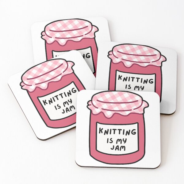 Item preview, knitting is my jam funny pun  quote gift designed and sold by phoebescribble.