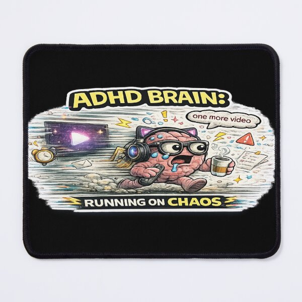 Item preview, ADHD Brain Running on Chaos Funny Neurodivergent Meme designed and sold by FeralMindStudio.