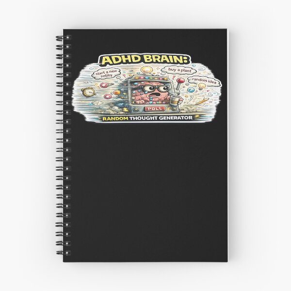 Item preview, ADHD Brain Random Thought Generator Funny Meme DesignADHD Brain Random Thought Generator Funny Meme Design designed and sold by FeralMindStudio.