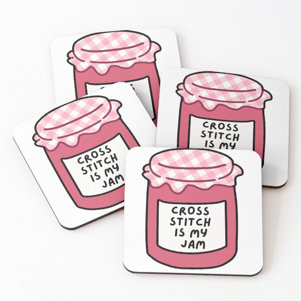 Item preview, cross stitch is my jam funny pun  quote gift designed and sold by phoebescribble.