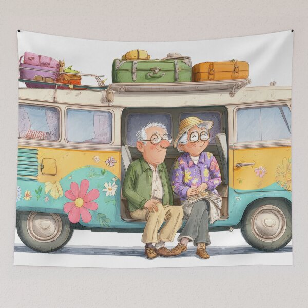 Item preview, Two people share a moment in a van designed and sold by anytka.