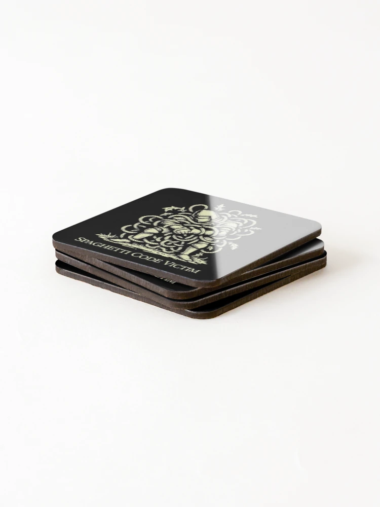 Thumbnail 4 of 5, Coasters (Set of 4), Knight Tangled In Ropes Code designed and sold by SignumShop.