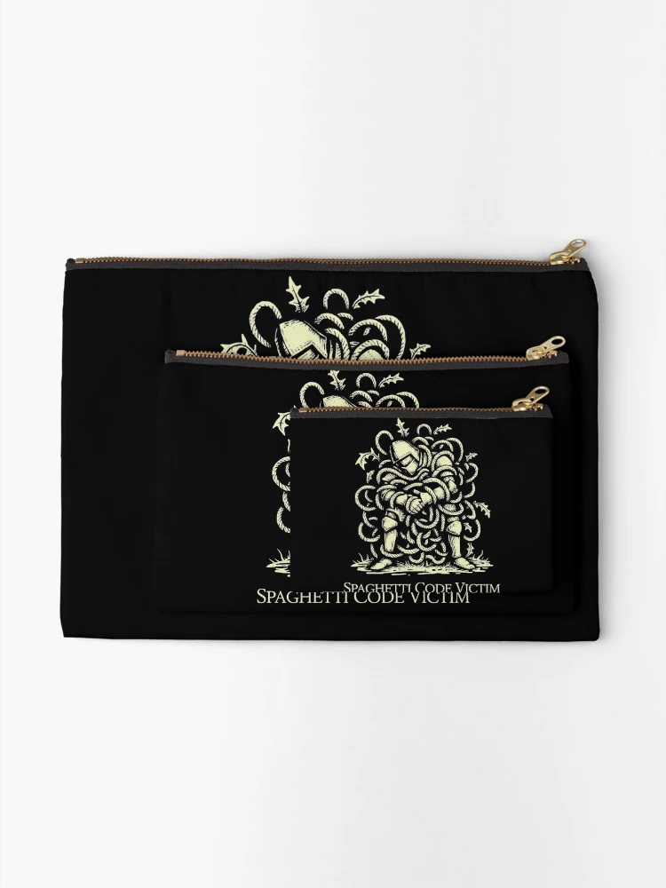 Thumbnail 2 of 4, Zipper Pouch, Knight Tangled In Ropes Code designed and sold by SignumShop.