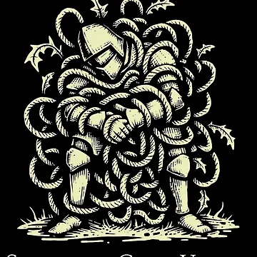 Artwork thumbnail, Knight Tangled In Ropes Code by SignumShop
