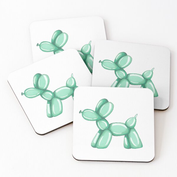 Item preview, aqua balloon dog designed and sold by thecamillest.