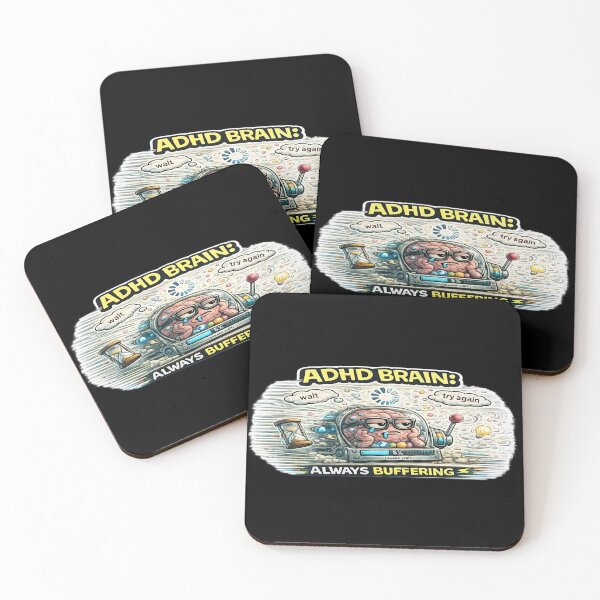 Item preview, ADHD Brain Always Buffering Funny Focus Loading Meme designed and sold by FeralMindStudio.