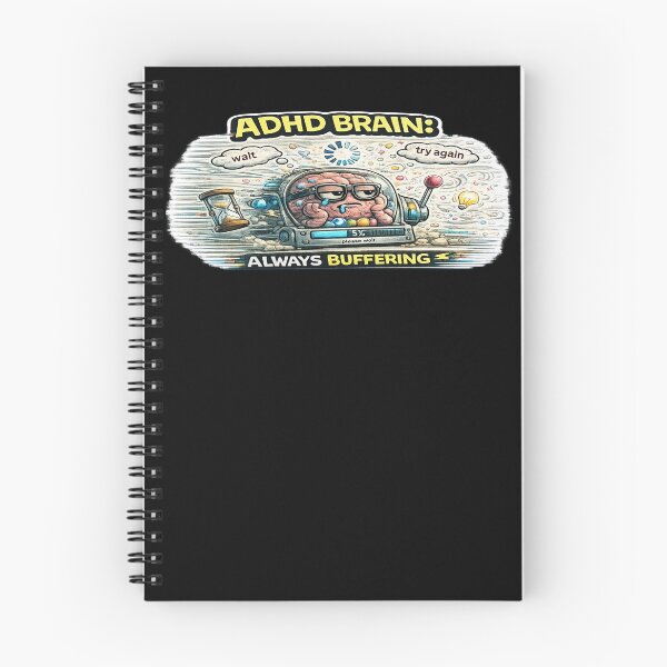 Item preview, ADHD Brain Always Buffering Funny Focus Loading Meme designed and sold by FeralMindStudio.