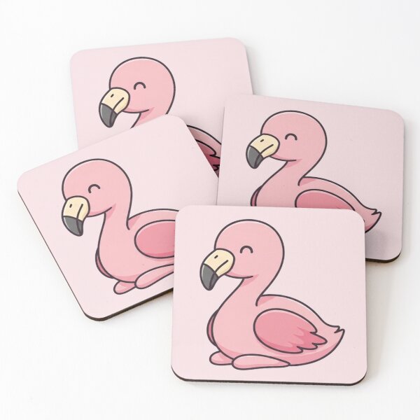 Item preview, Cute Kawaii Flamingo Cartoon – Pink Pastel Bird Illustration designed and sold by soletstudio.