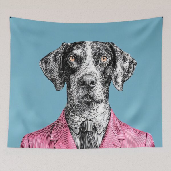 Item preview, Dog in a suit poses for a portrait designed and sold by anytka.